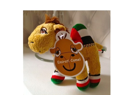 Enzo's new toy from the Camel Store at the Dubai Mall